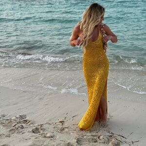 Retrofete sequins crochet dress